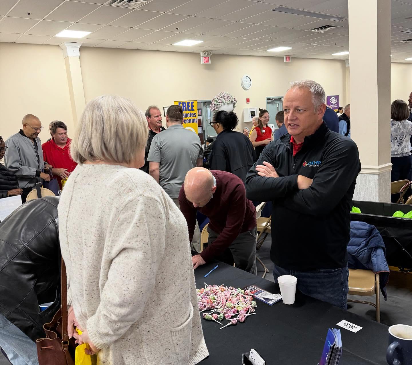Rob out at a neighborhood health fair